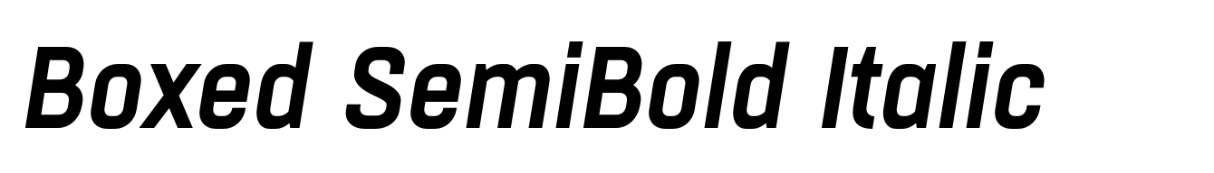 Boxed SemiBold Italic